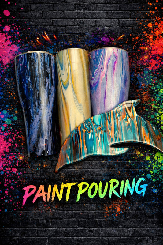 Paint Pouring Tumbler and Canvas With Sandy PH Inspirations